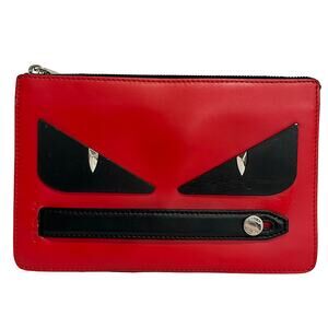 Fendi Bag Bugs Clutch Bag 7VA350 Red Black